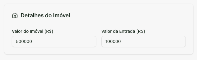 Campo entrada na calculadora